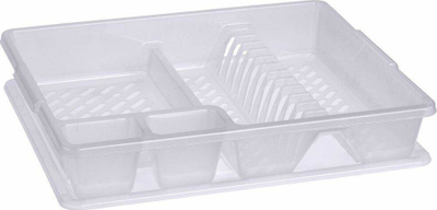 Tharëse enësh Curver Dish Drainer Large, plastike, e bardhë