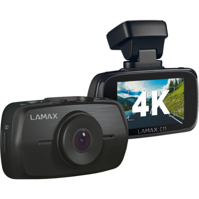 Kamera për makinë LAMAX C11 GPS 4K, me detektor radarësh, e zezë