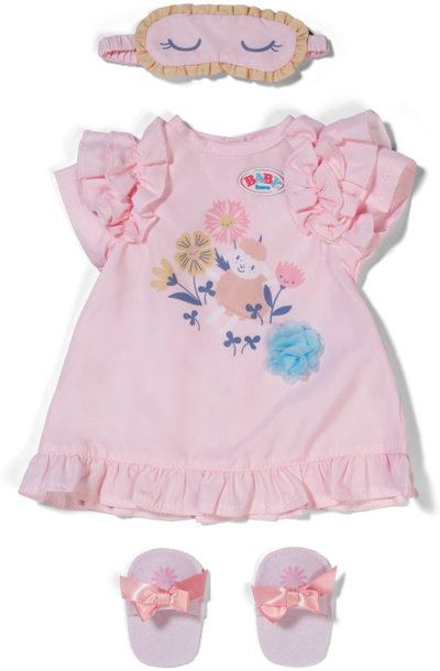 Set rrobe për kukull Baby Born Nightgown, për kukulla 43 cm, me shumë ngjyra