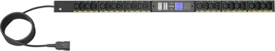 PDU Eaton EVSWFC20A, 24 porta AC, 22.5U, e zezë