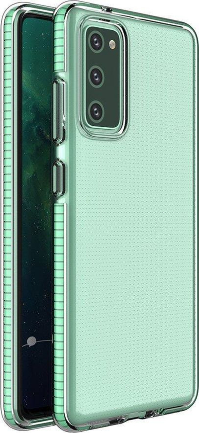 Maskë xheli Hurtel Spring Case për Samsung Galaxy A72 4G, shumë e hollë, TPU transparente, me kornizë mente