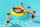 Lojë pishine Bestway Dexterity Game Target 52566, fryrëse, diametër 140 cm, shumëngjyrëshe