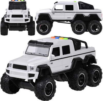 Makina lodër off-road ZA4369, 6 rrota, me drita dhe zë, e bardhë
