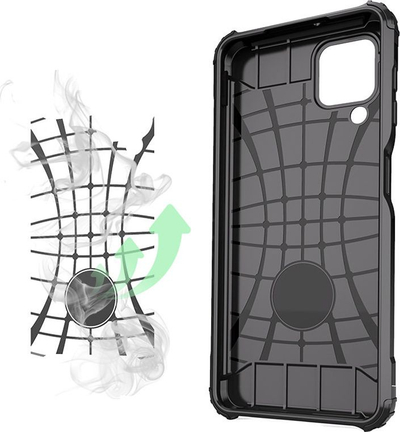 Kuti mbrojtëse Hurtel Hybrid Armor për Samsung Galaxy A22 4G, hibride, silver
