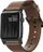 Rrip ore Nomad Modern Leather Strap për Apple Watch 42mm/44mm, lëkurë kafe me konektor të zi