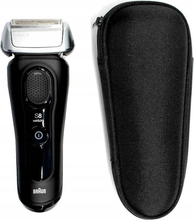 Aparat rroje elektrik Braun Series 8 8560cc, me bazë SmartCare, për rroje me ujë dhe thatë, i zi