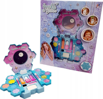 Set kozmetike për lojë Norimpex Snow White Doll, 1008475, me pasqyrë, blu