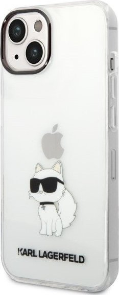 Kapak telefoni Karl Lagerfeld KLHCP14MHNCHTCT për iPhone 14 Plus, transparent, Choupette