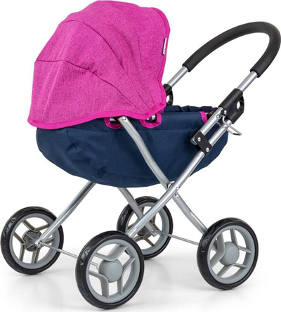 Karrocë lodër për kuklla Milly Mally Dori Prestige, e palosshme, për kalamaj, blu navy