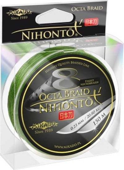Tel peshkimi Nihonto Octa Braid 0,50 mm, 150m, i gjelbër (Z24G-050)