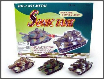 Lodër tank ushtarak Hipo Sonic Tank, metal, me dritë edhe zë, kamuflazh