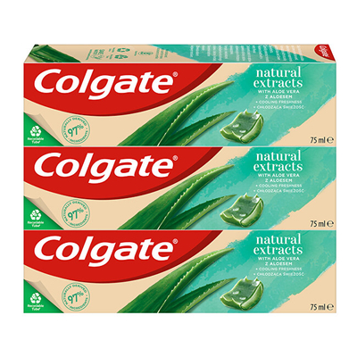Set pastash për dhëmbë Colgate Naturals Aloe Vera kCLG096, 3 x 75 ml