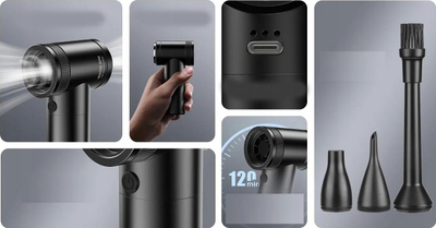 Fryrës ajri multifunksional Ulanzi UL4596, 100000 RPM, USB C, i zi