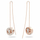 Vathë për femra Swarovski, transparent / Artë rozë
