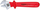 Çelës i rregullueshëm Knipex 98 07 250 VDE, 260mm, i izoluar 1000V, i kuq