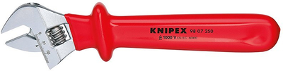 Çelës i rregullueshëm Knipex 98 07 250 VDE, 260mm, i izoluar 1000V, i kuq