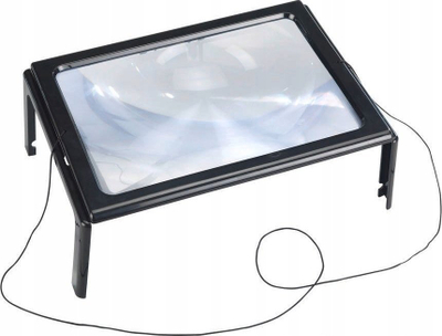 Lupë Wenko 68231500, 175mm, zmadhim 3x, me LED