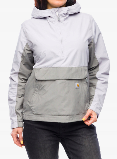 Јакна Carhartt Packable Anorak, најлон Rain Defender, склоплива, светло виолетова сива, XS