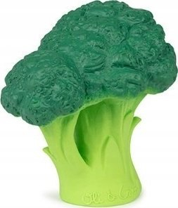 Lodër për dhëmbëzim Oli &amp; Carol Brucy the Broccoli, gome natyrale, pa BPA, jeshile
