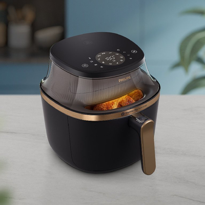 Fritezë ajri Philips Series 3000 NA322-00, 4.2L, me dritare, e zezë