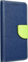 Këllëf libri Fancy për Samsung S23 FE, me kapëse, me stand, blu navy dhe lime