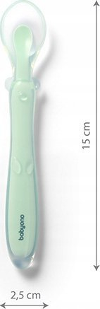 Lugë silikoni për bebe BabyOno Silicone Spoon, 6m+, mente