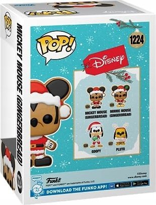 Figurë koleksionuese Funko POP Disney Holiday Gingerbread Santa Mickey, 9.5cm, vinil, shumëngjyrëshe