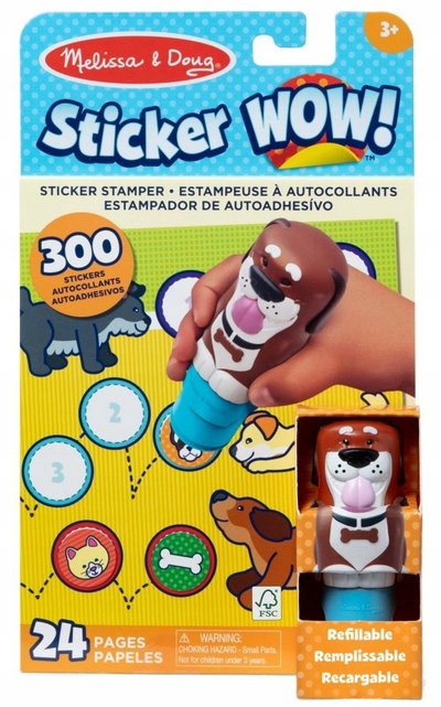 Set kreativ me ngjitëse Melissa & Doug Sticker WOW, qenushi Cocoa, 24 faqe, 300 ngjitëse, shumngjyrësh