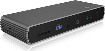 Dock Thunderbolt 4 Icy Box IB-DK8801-TB4, 40 Gbit/s, 96W PD, anthracite e zezë