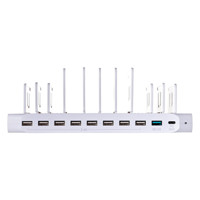 Stacion karikimi Unitek Y-2190, 10x USB-A, 2.4A QC 3.0, i zi
