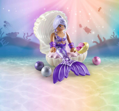 Set lodër Playmobil Mermaid 71502, me sirenë edhe guaskë me perla