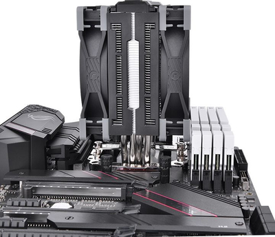 Ftohës CPU Thermaltake Toughair 510, 180W, dy ventilatorë 120mm, gri