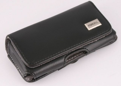 Këllëf horizontal Forcell Classic 100A Model 11 për iPhone 13, 13 Pro, 12 edhe 12 Pro, lëkurë ekologjike, i zi