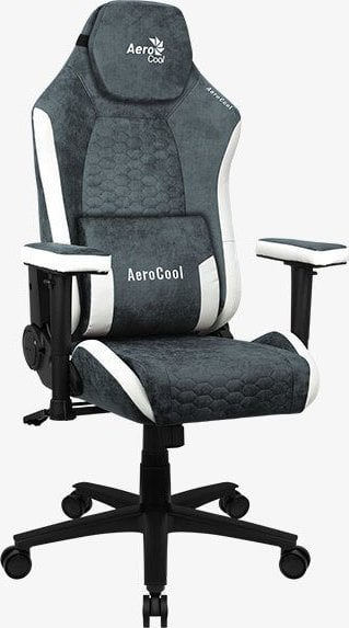 Karrige gaming Aerocool Crown AeroSuede, Steel Blue, e zezë/e bardhë
