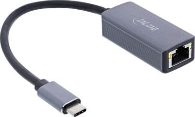Adaptues rrjeti Delock USB 3.2 Type C në RJ45, 2.5Gb/s, full duplex, gri