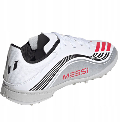 Atlete futbolli për fëmijë adidas F50 Messi League Jr JP7456, terren artificial, të bardha