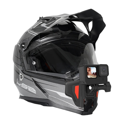 Mbajtëse helmete motoçiklete TELESIN, për GoPro DJI Insta360, e zezë
