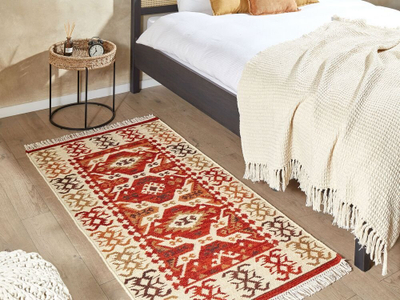 Tapet kilim VOSKEVAZ, 80 x 150 cm, lesh edhe pambuk, shumëngjyrësh