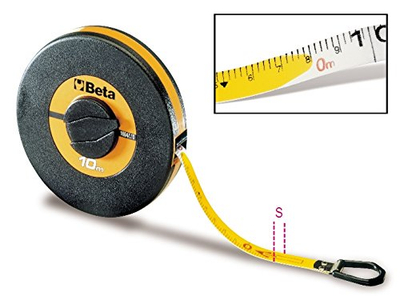 Metrikë rrotulluese Beta Tools 1694 L, 20m, fibër xhami PVC, e zezë verdhë