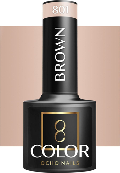 Llak gjysmë-permanent Activeshop OCHO Nails 801, 5 g, kafe