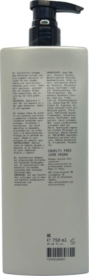 Balsam flokësh Ref Stockholm Cool Silver, pa sulfate, 750 ml