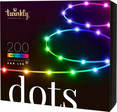 Drita dekorative Twinkly DOTS TWD200STP TEU, 200 LED RGB, 10m, Wi Fi, shumëngjyrëshe