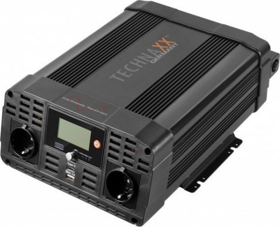 Invertor Technaxx TE23, 3000W, 12V në 230V, i zi