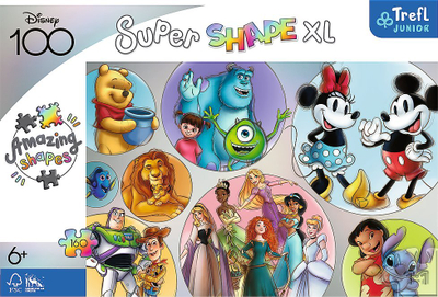 Puzzle Trefl Disney Super Shape XL, 160 copa, për kalamaj 6+