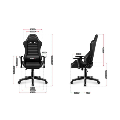Karrige gaming për kalamaj Huzaro Ranger 6.0, ergonomike, lëkurë sintetike, e zezë