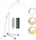 Llampë LED kozmetike Moon GX585R PRO, 45W, me telekomandë, e bardhë