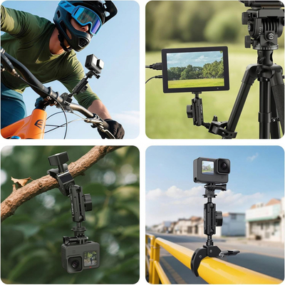 Kllapë montimi Ulanzi R105, formë Y, për GoPro DJI Action monitor, metalike e zezë