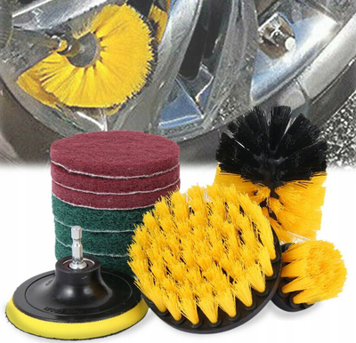 Set furçash pastrimi për trapano Cleaning Brushes, 12 copë, për lloj‑lloj sipërfaqesh, shumëngjyrësh