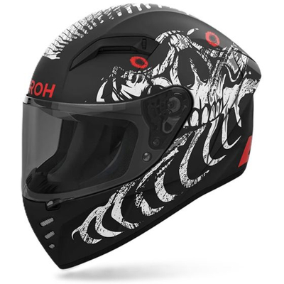 Helmetë integrale Airoh Connor Myth, termoplastike HRT, ECE 22.06, matt e zezë e bardhë e kuqe, L