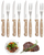 Set takëmesh steak Klausberg KB-7976, 8 copa, me doreza druri, ngjyrë natyrale